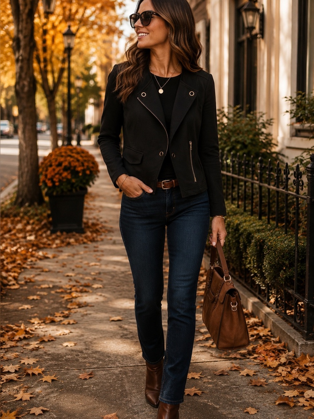 CAbi Rebel #615 Black Ponte Moto Jacket Blazer Size Medium